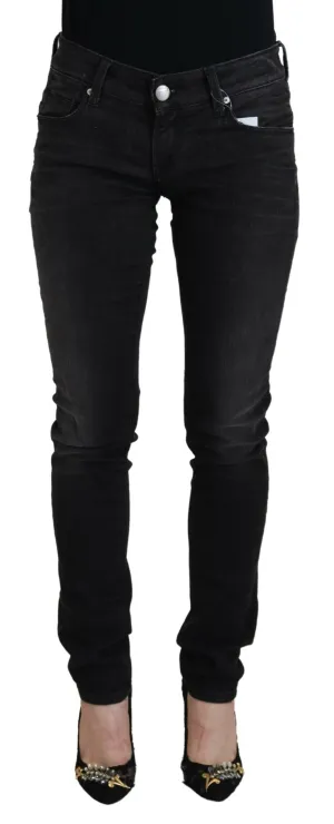 Acht Baumwolle Niedrige Taille Slim Fit Damen Casual blaue Damenjeans