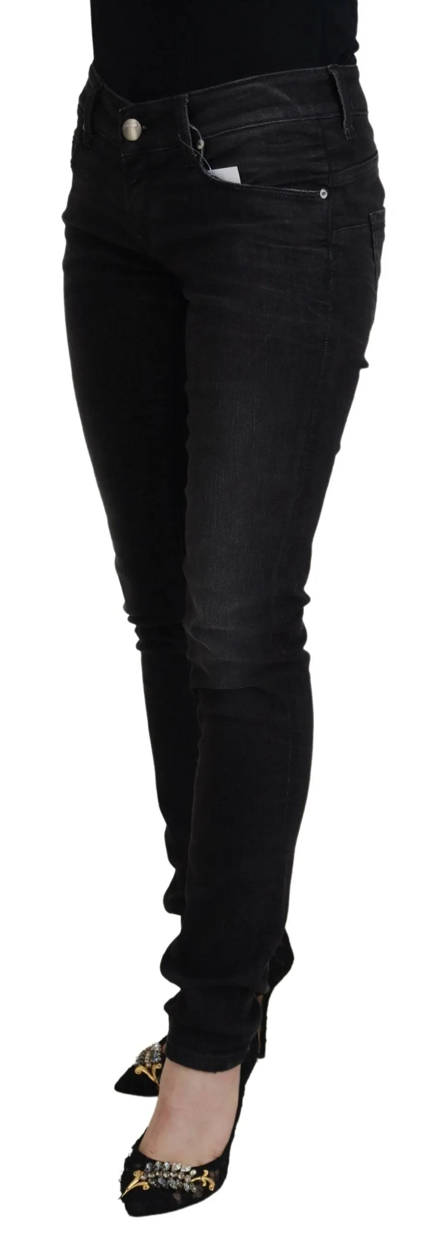 Acht Baumwolle Niedrige Taille Slim Fit Damen Casual blaue Damenjeans