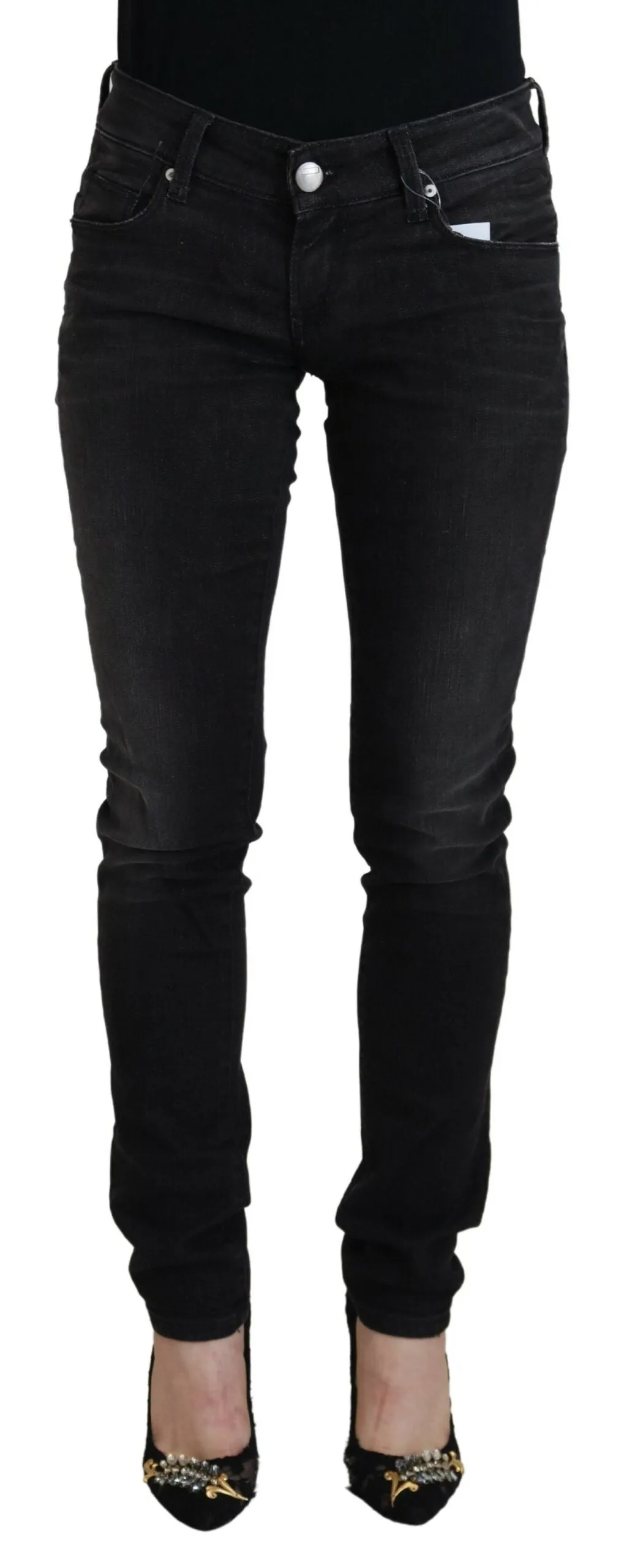 Acht Baumwolle Niedrige Taille Slim Fit Damen Casual blaue Damenjeans