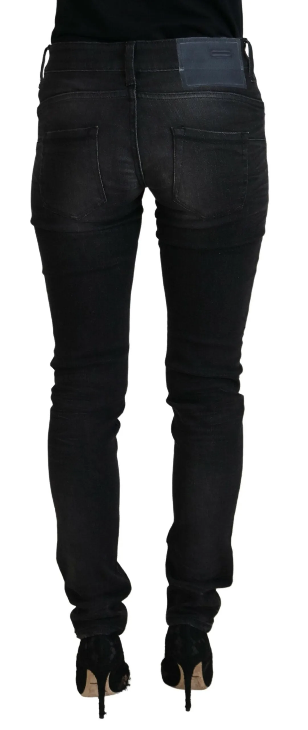 Acht Baumwolle Niedrige Taille Slim Fit Damen Casual blaue Damenjeans