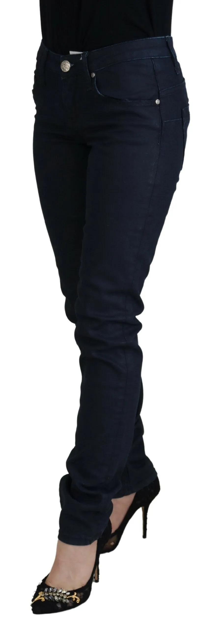Acht Baumwolle Niedrige Taille Slim Fit Damen Freizeit-Damenjeans