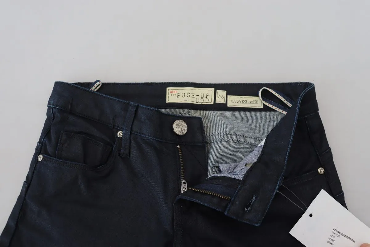 Acht Baumwolle Niedrige Taille Slim Fit Damen Freizeit-Damenjeans