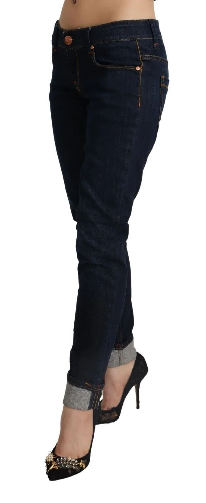 Acht Baumwolle Niedrige Taille Slim Fit Damen Hose Damen Jeans