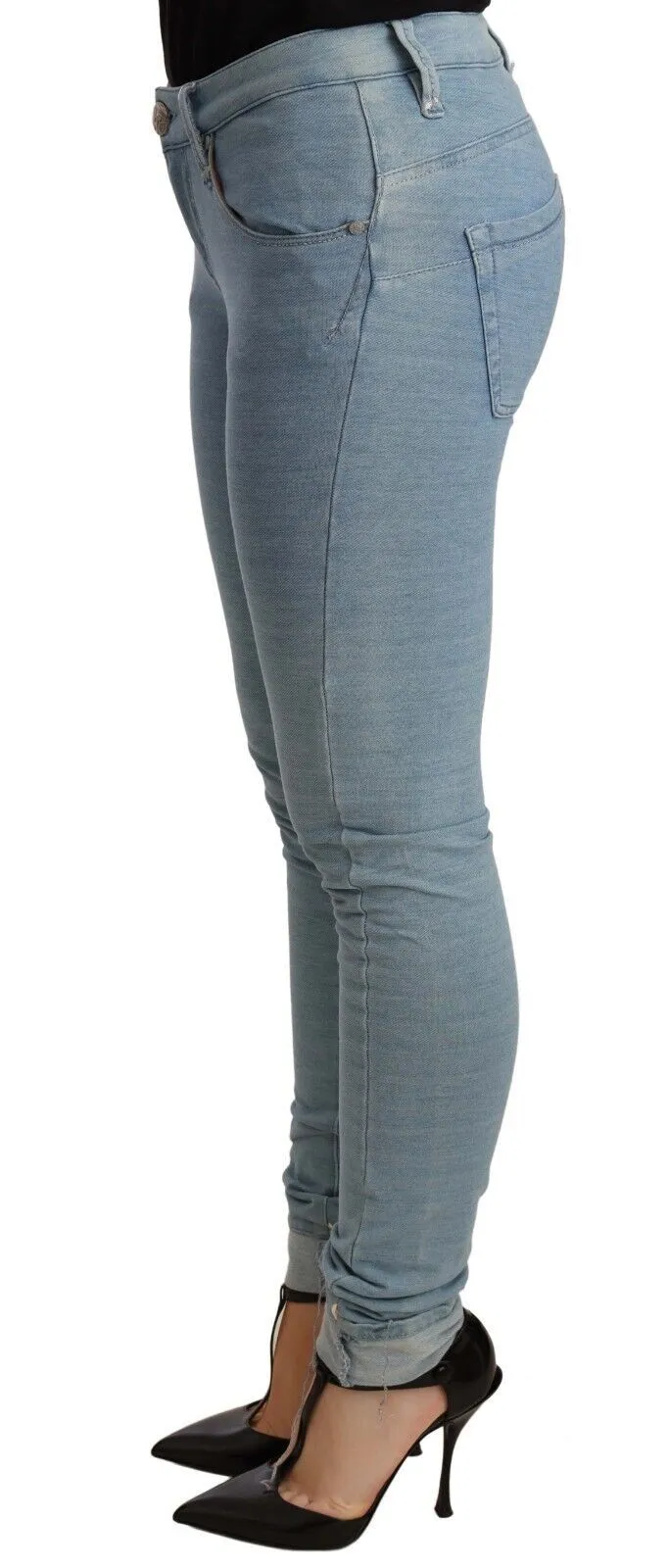 Acht Baumwoll-Stretch-Saum Slim Fit Damen Damenhose