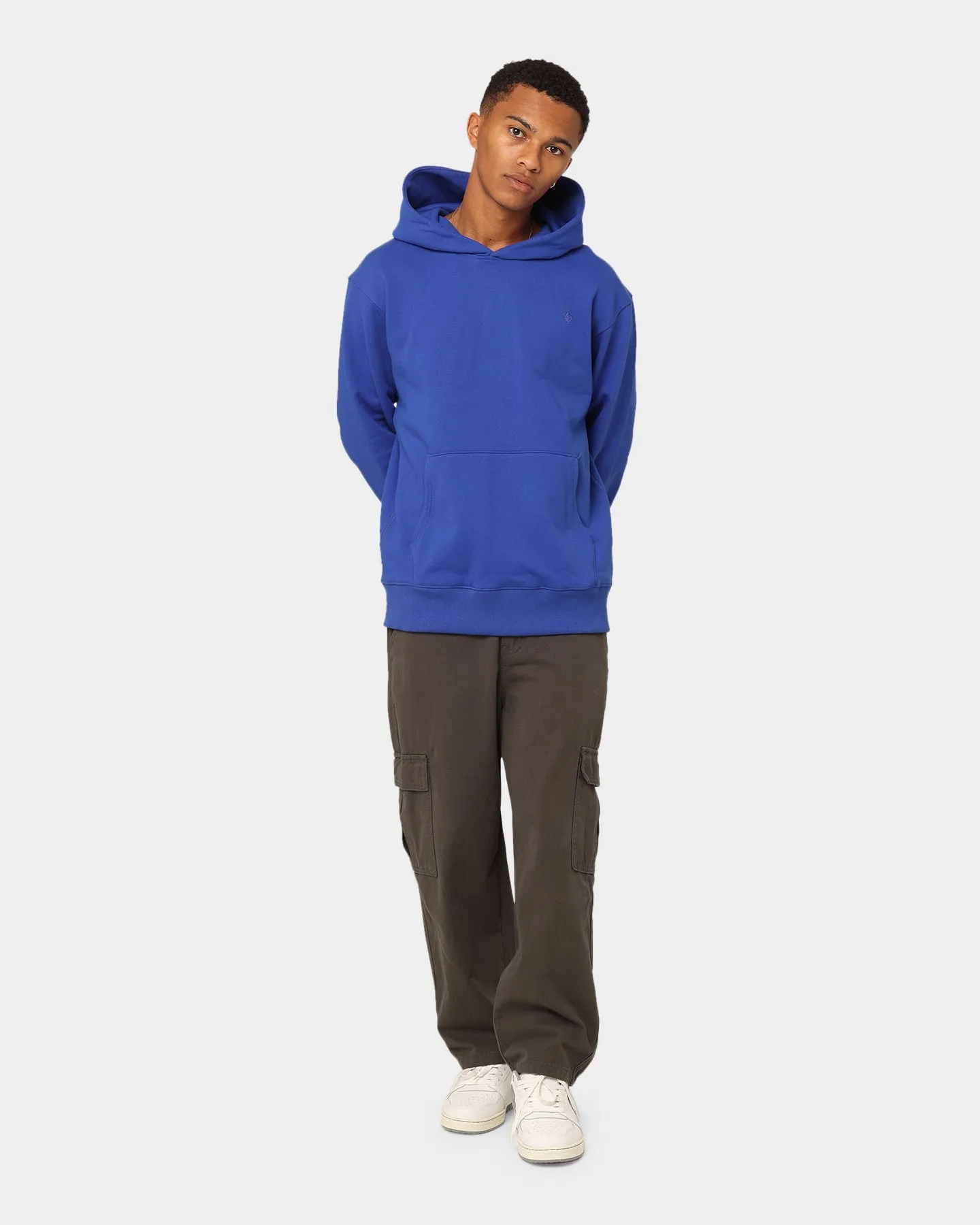 Adidas C French Terry Kapuzenpullover Halbtransparentes Blau