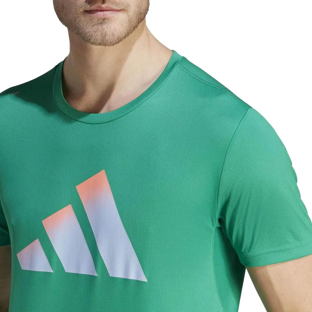 adidas - Herren Run Icons 3 Bar Kurzarm T-Shirt (HR3245)