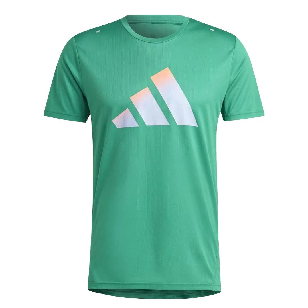 adidas - Herren Run Icons 3 Bar Kurzarm T-Shirt (HR3245)