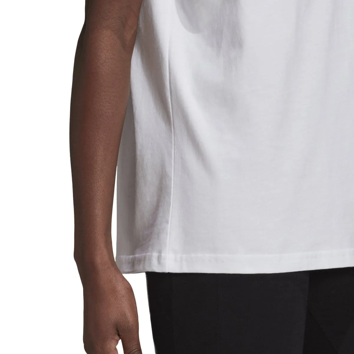 ADIDAS DAMEN ESSENTIALS 3-STRIPEN WEIßES T-SHIRT