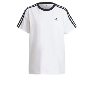 ADIDAS DAMEN ESSENTIALS 3-STRIPEN WEIßES T-SHIRT