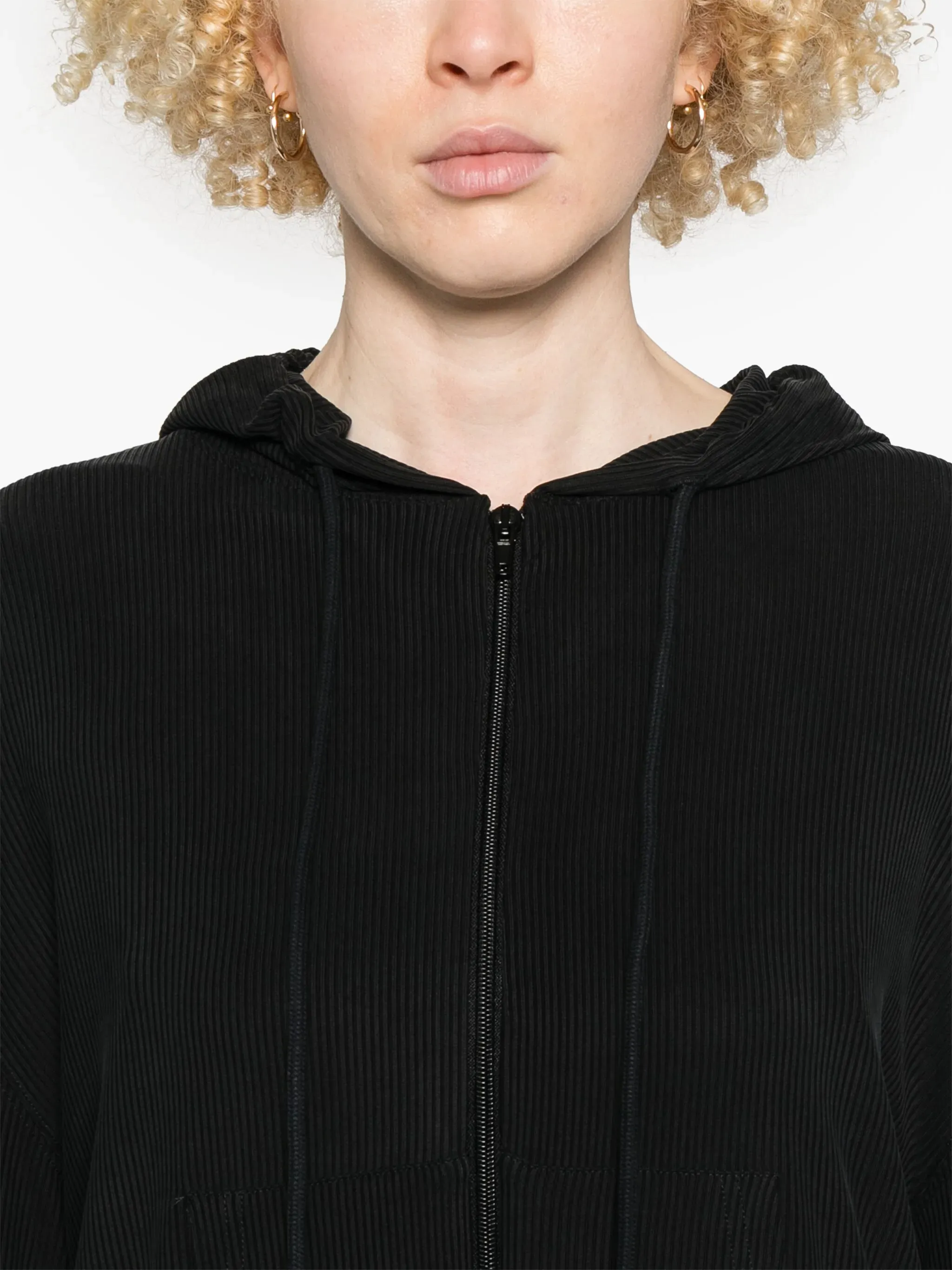 ALAINPAUL - Damen Reißverschluss-Cupro-Hoodie Kleidung_alainpaul