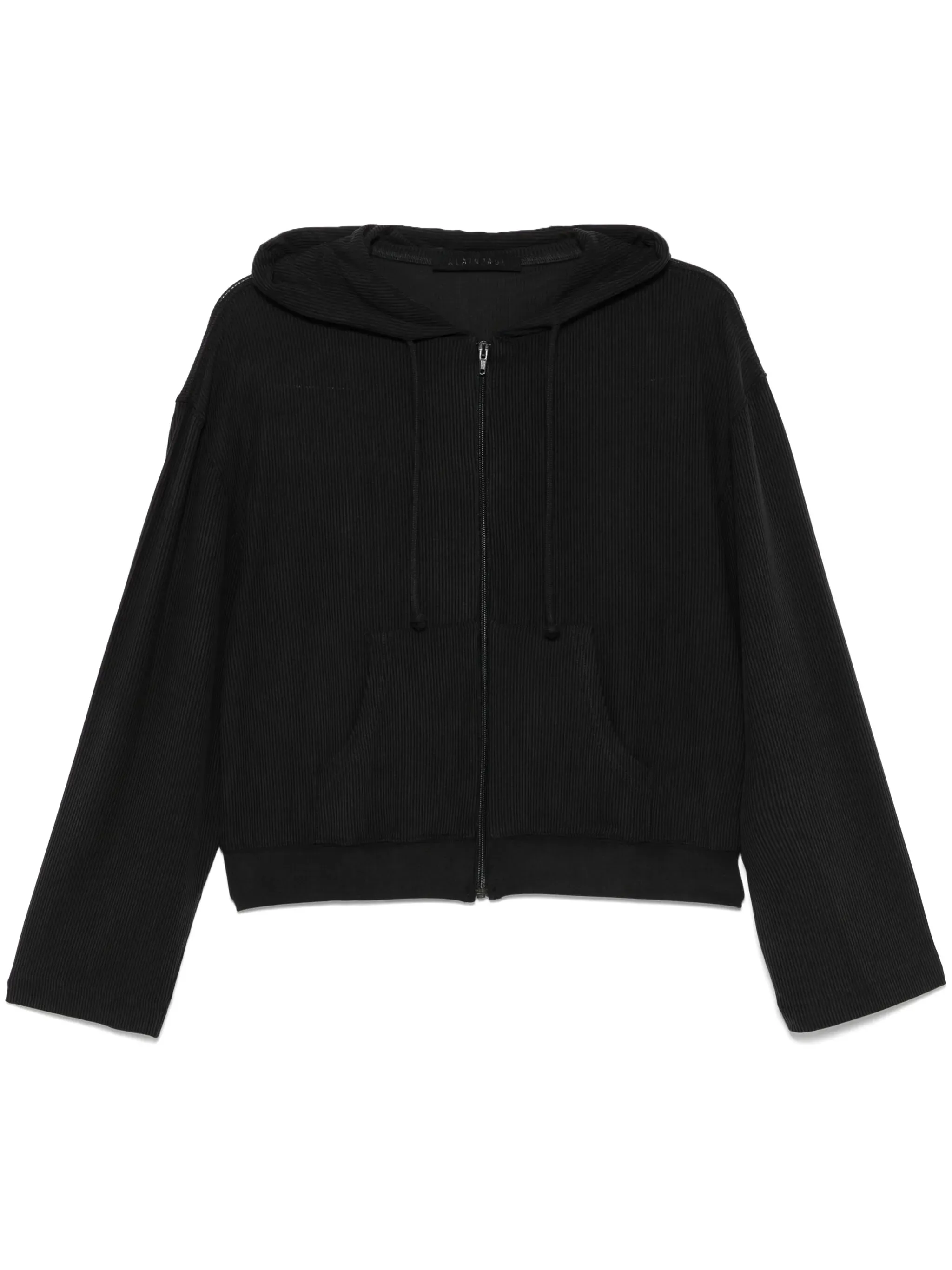 ALAINPAUL - Damen Reißverschluss-Cupro-Hoodie Kleidung_alainpaul