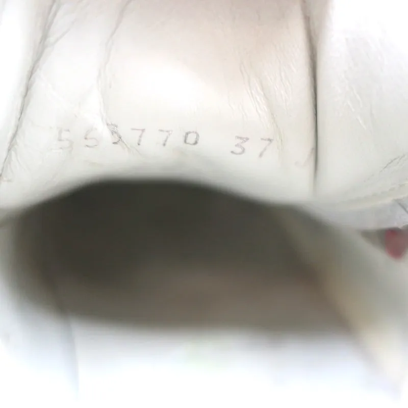 Alexander McQueen Übergroße Sneakers Weiß & Roségold Metallic Leder Größe 37