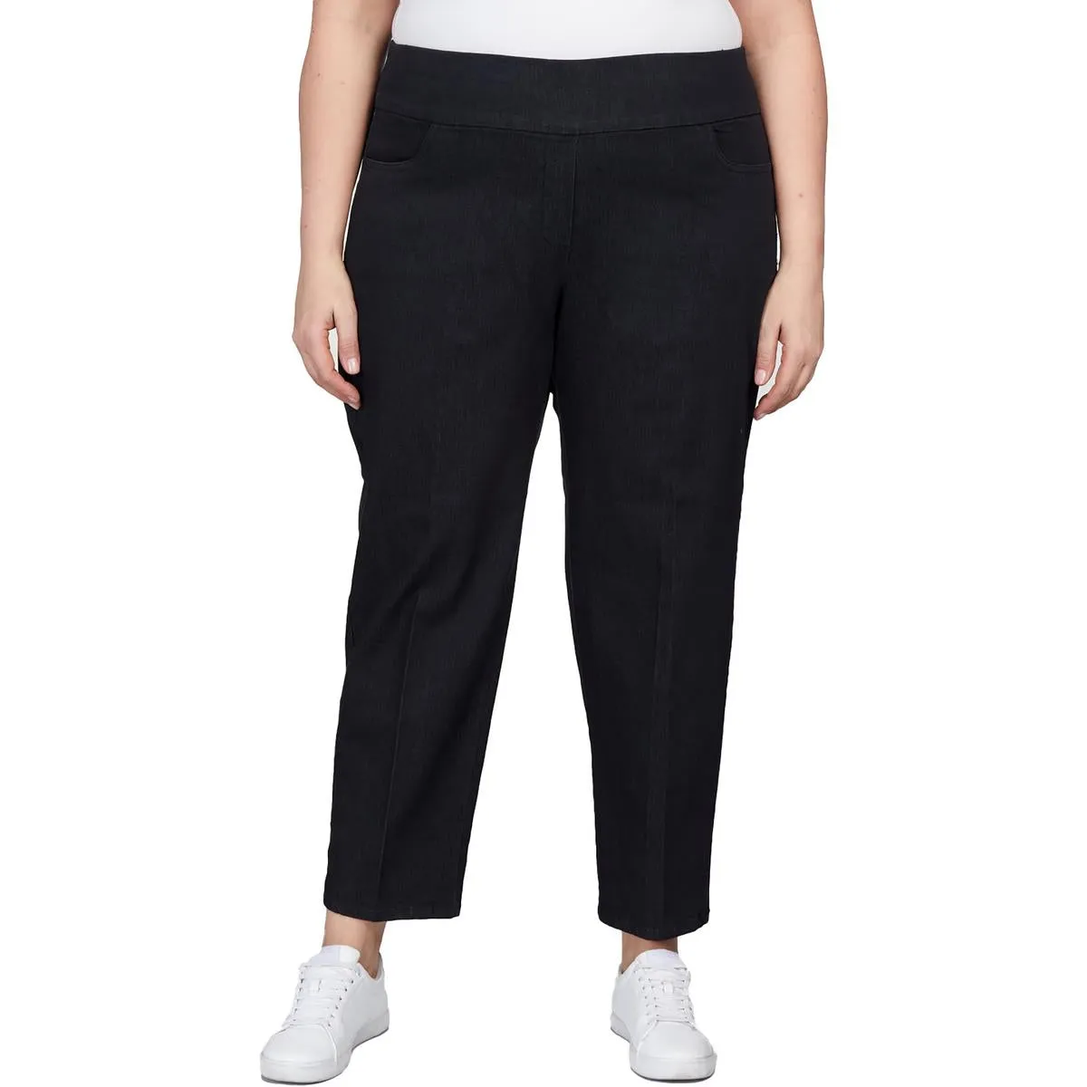Alfred Dunner Damen Plus High Waist Stretch Jeans mit geradem Bein
