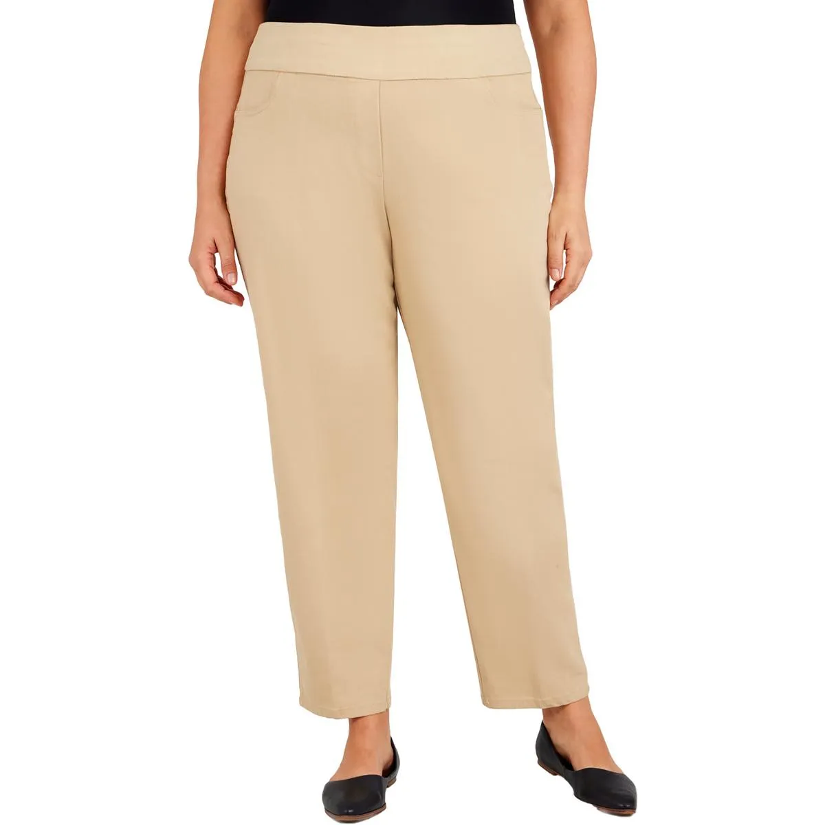 Alfred Dunner Damen Plus High Waist Stretch Jeans mit geradem Bein
