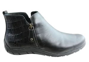 Andacco Central Damen Leder Bequeme Knöchelstiefel Hergestellt In Brasilien Andacco Schuhe