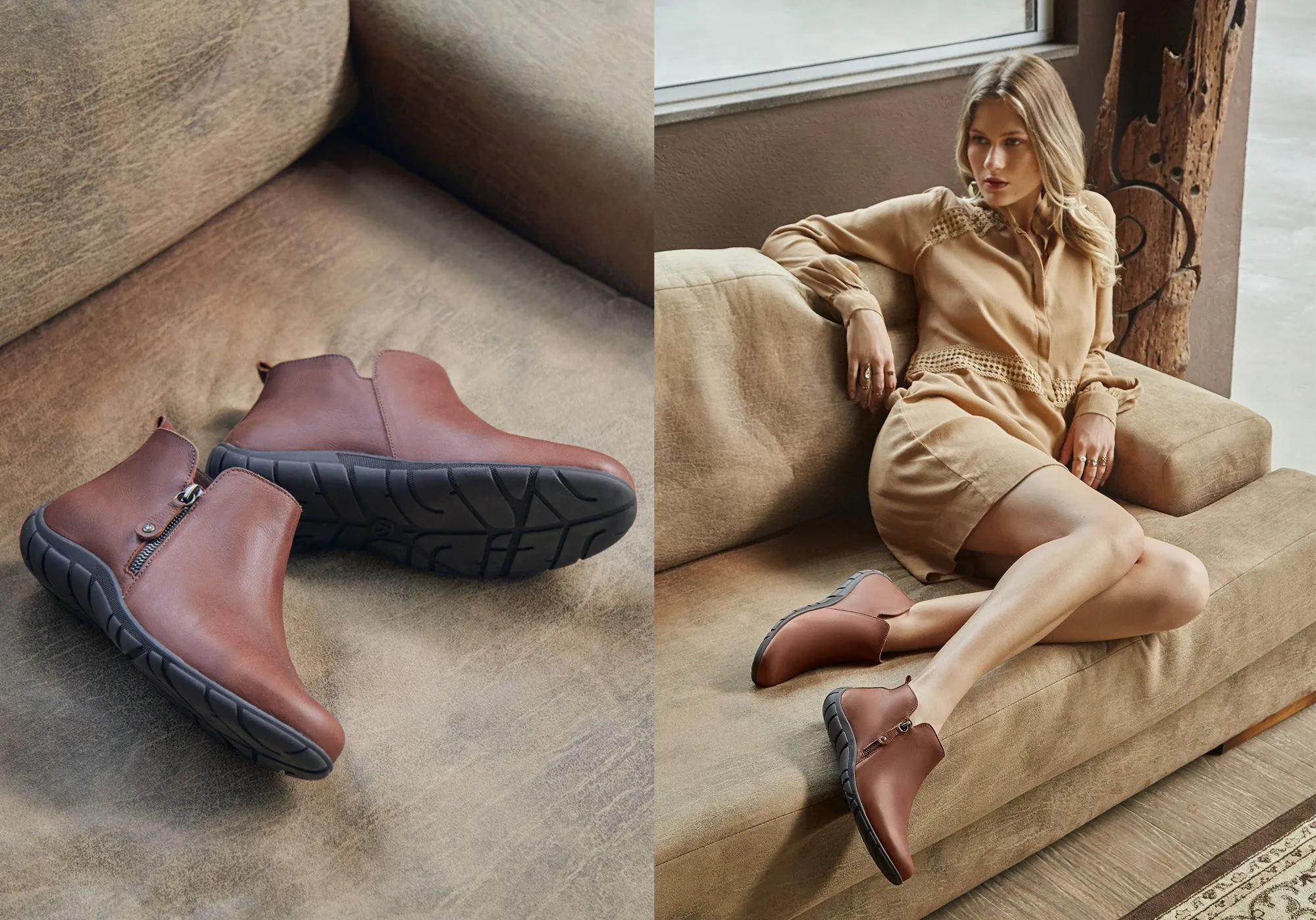 Andacco Central Damen Leder Bequeme Knöchelstiefel Hergestellt In Brasilien Andacco Schuhe