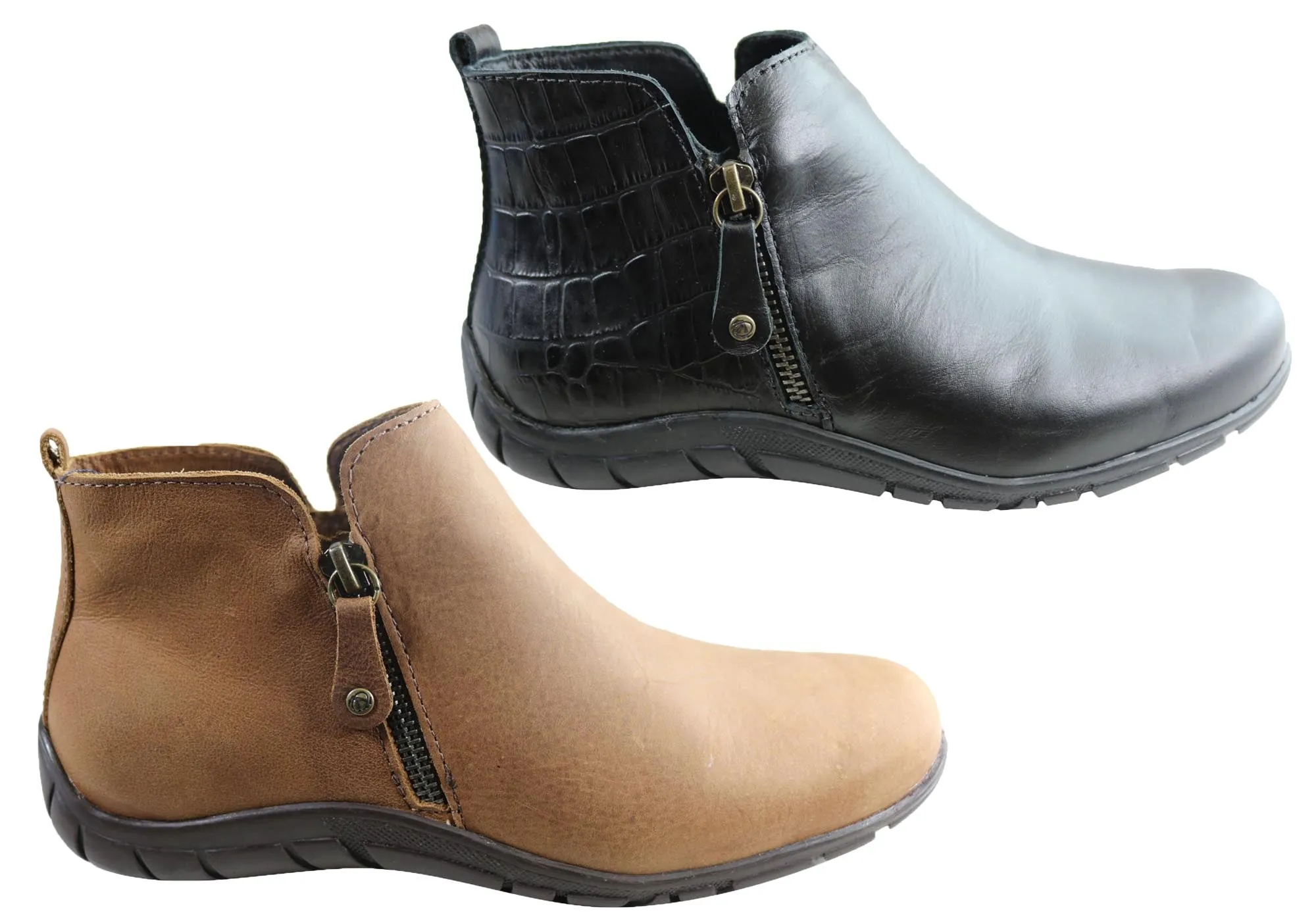 Andacco Central Damen Leder Bequeme Knöchelstiefel Hergestellt In Brasilien Andacco Schuhe