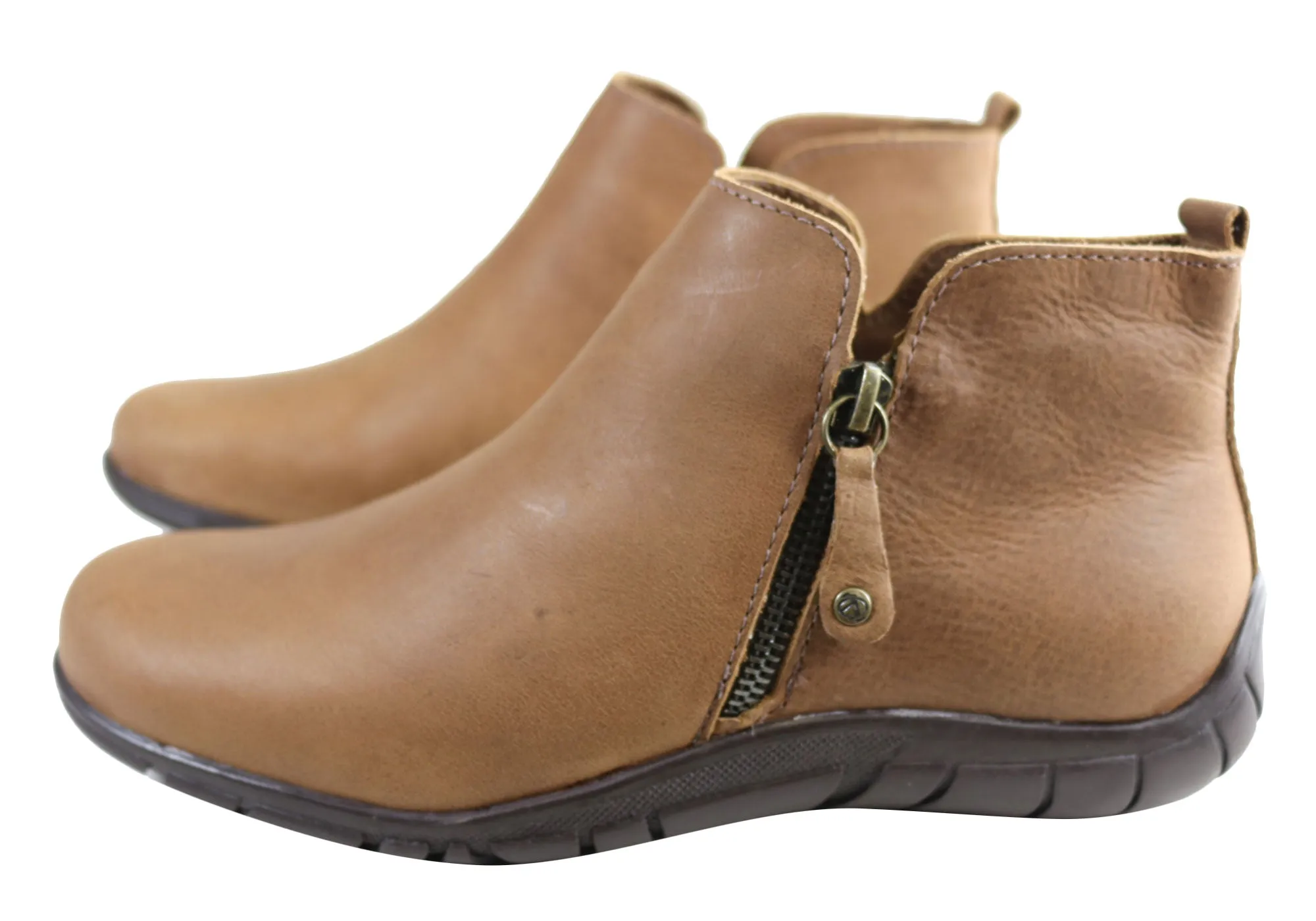 Andacco Central Damen Leder Bequeme Knöchelstiefel Hergestellt In Brasilien Andacco Schuhe
