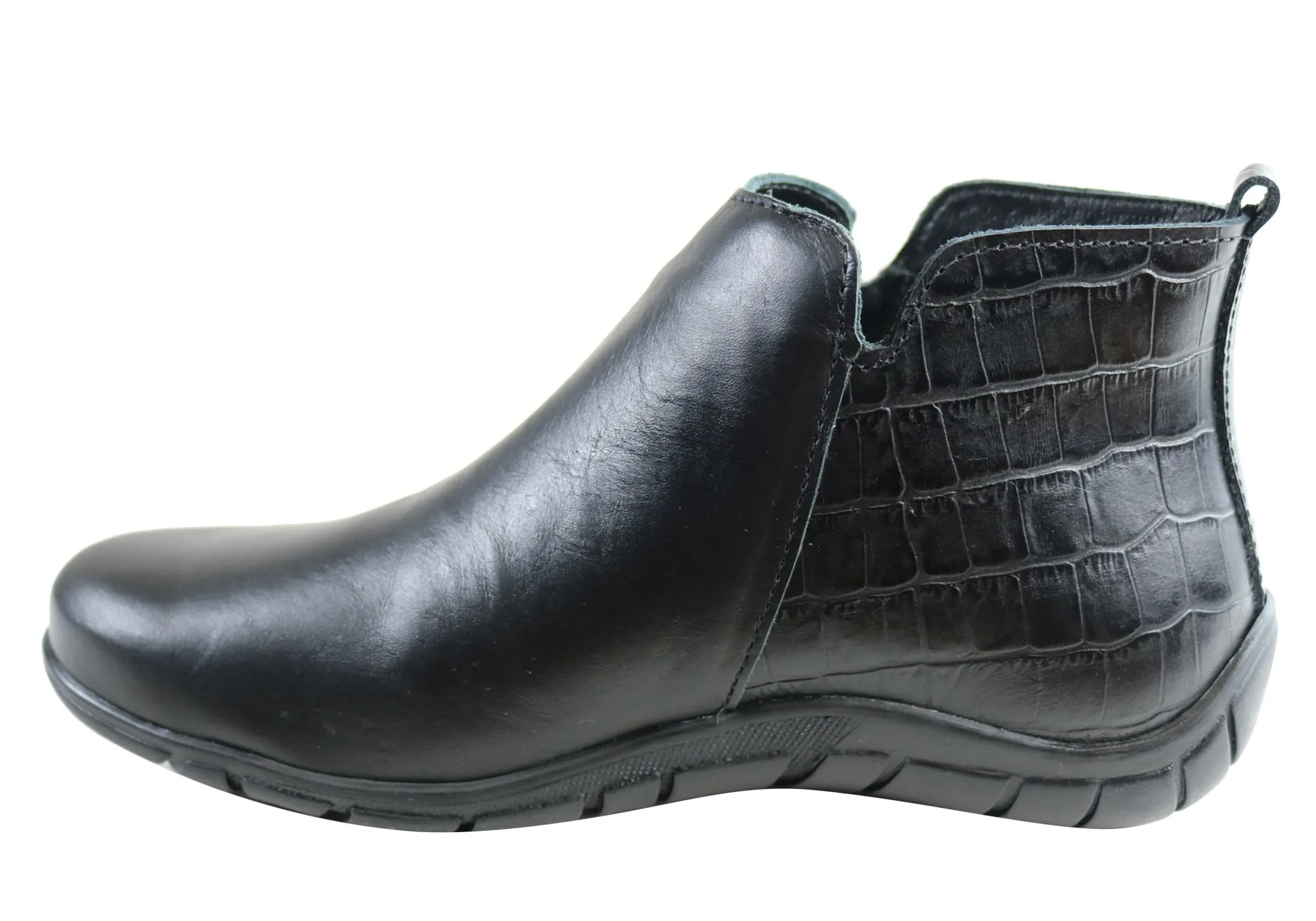 Andacco Central Damen Leder Bequeme Knöchelstiefel Hergestellt In Brasilien Andacco Schuhe