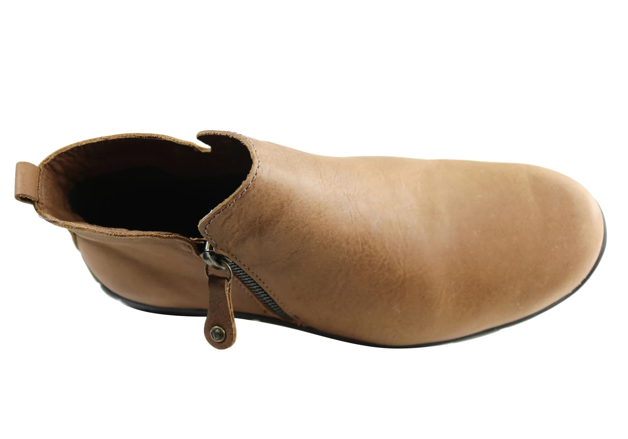 Andacco Central Damen Leder Bequeme Knöchelstiefel Hergestellt In Brasilien Andacco Schuhe