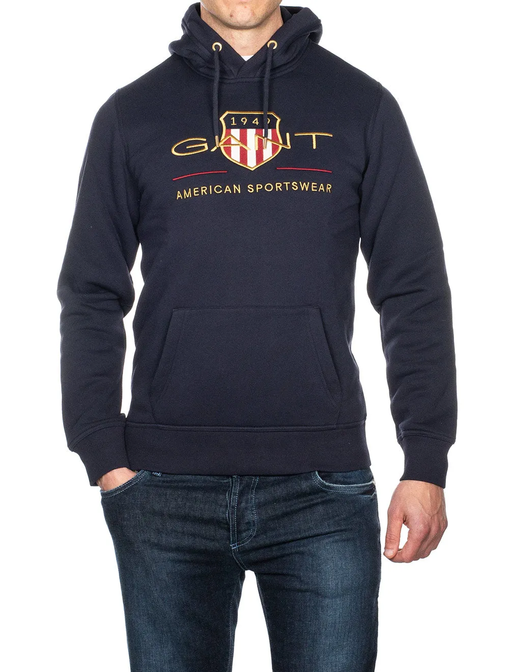 Archive Shield Kapuzenpullover Abendblau