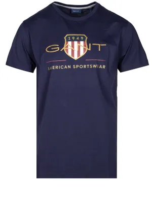 Archive Shield T-Shirt Abendblau