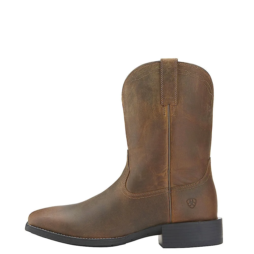 Ariat Herren Heritage Roper Breite Quadratische Zehe - Pulverbraun Ariat Schuhe