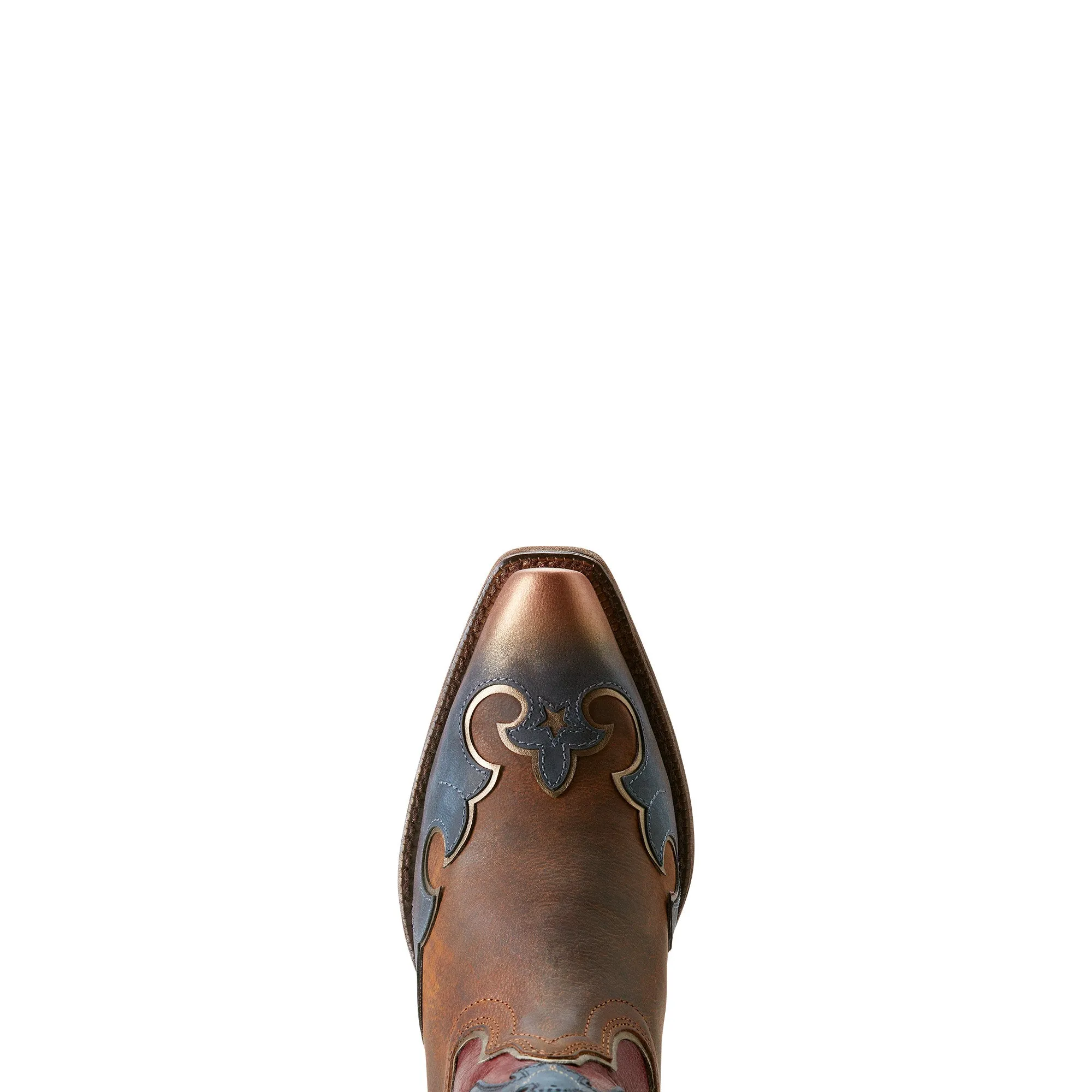 Ariat Damen Bravery Stiefel - Gebürstetes Frisches Denim/Freches Braun/Adler Stolz Ariat Schuhe