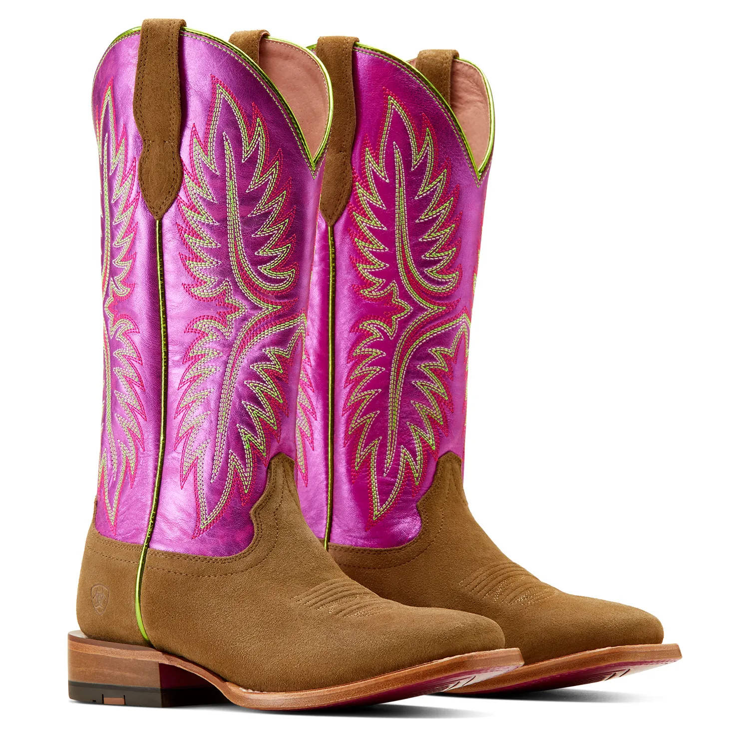 Ariat Damen Frontier Calamity Stiefel - Jane Dijon Roughout/Electric Raspberry Ariat Schuhe