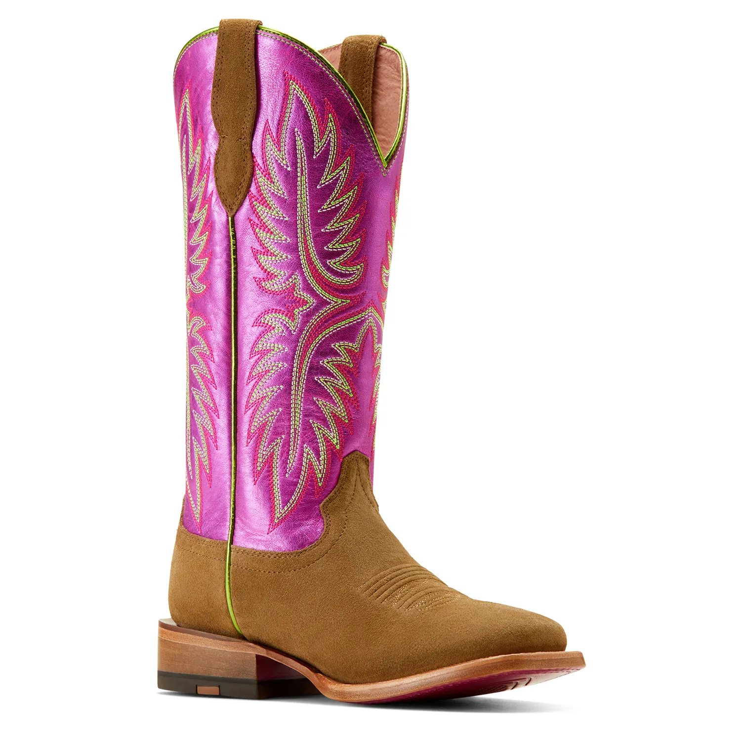 Ariat Damen Frontier Calamity Stiefel - Jane Dijon Roughout/Electric Raspberry Ariat Schuhe