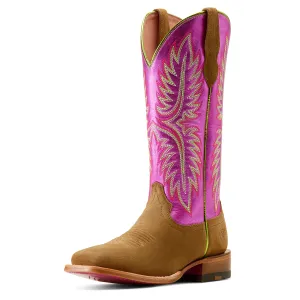 Ariat Damen Frontier Calamity Stiefel - Jane Dijon Roughout/Electric Raspberry Ariat Schuhe