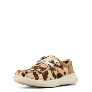Ariat Damen Hilo - Hellbraun & Weiß gestromt mit Fellbesatz/Dunkelbraunes Wildleder Ariat Schuhe