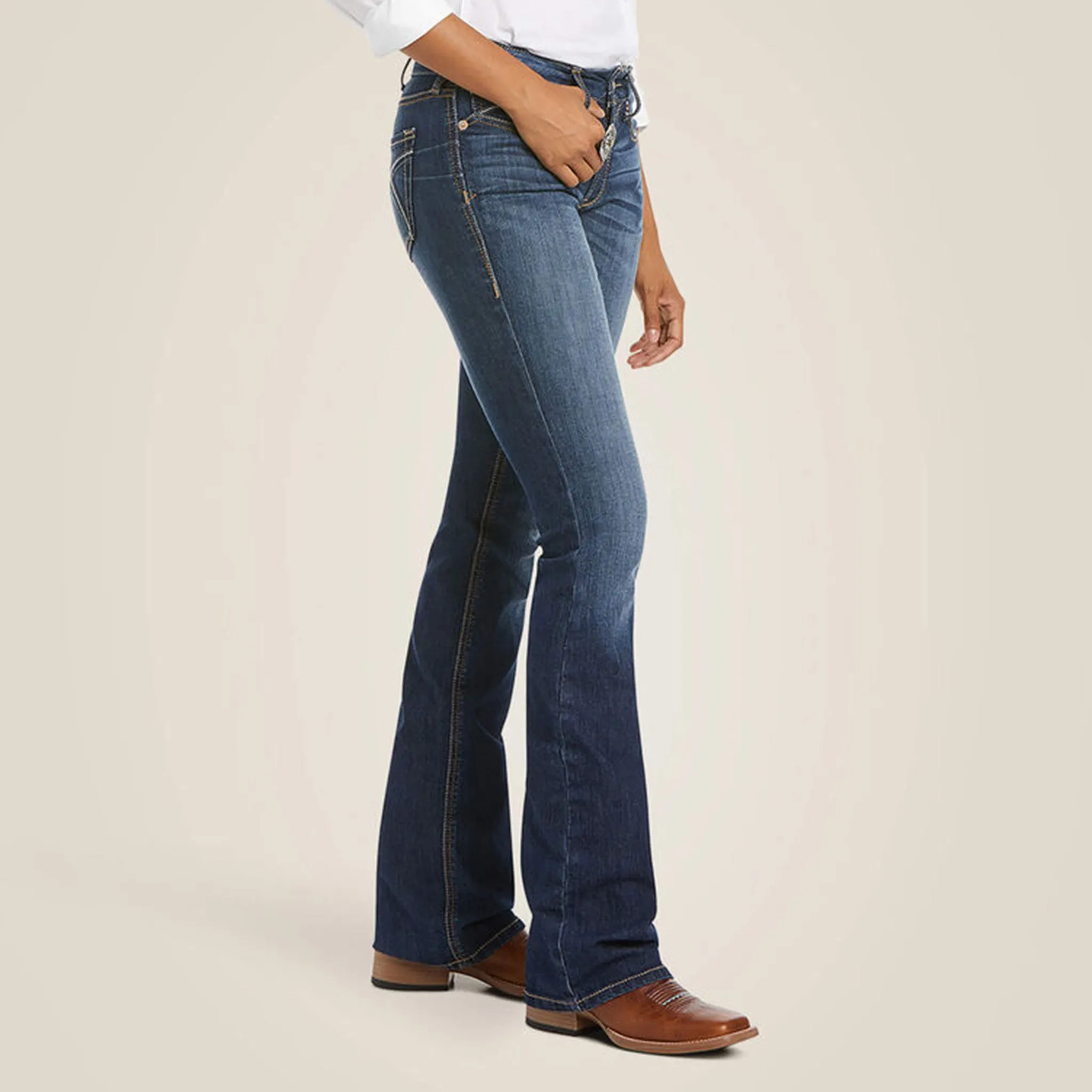 Ariat Damen Lita R.E.A.L. Rosa Boot Cut Jeans