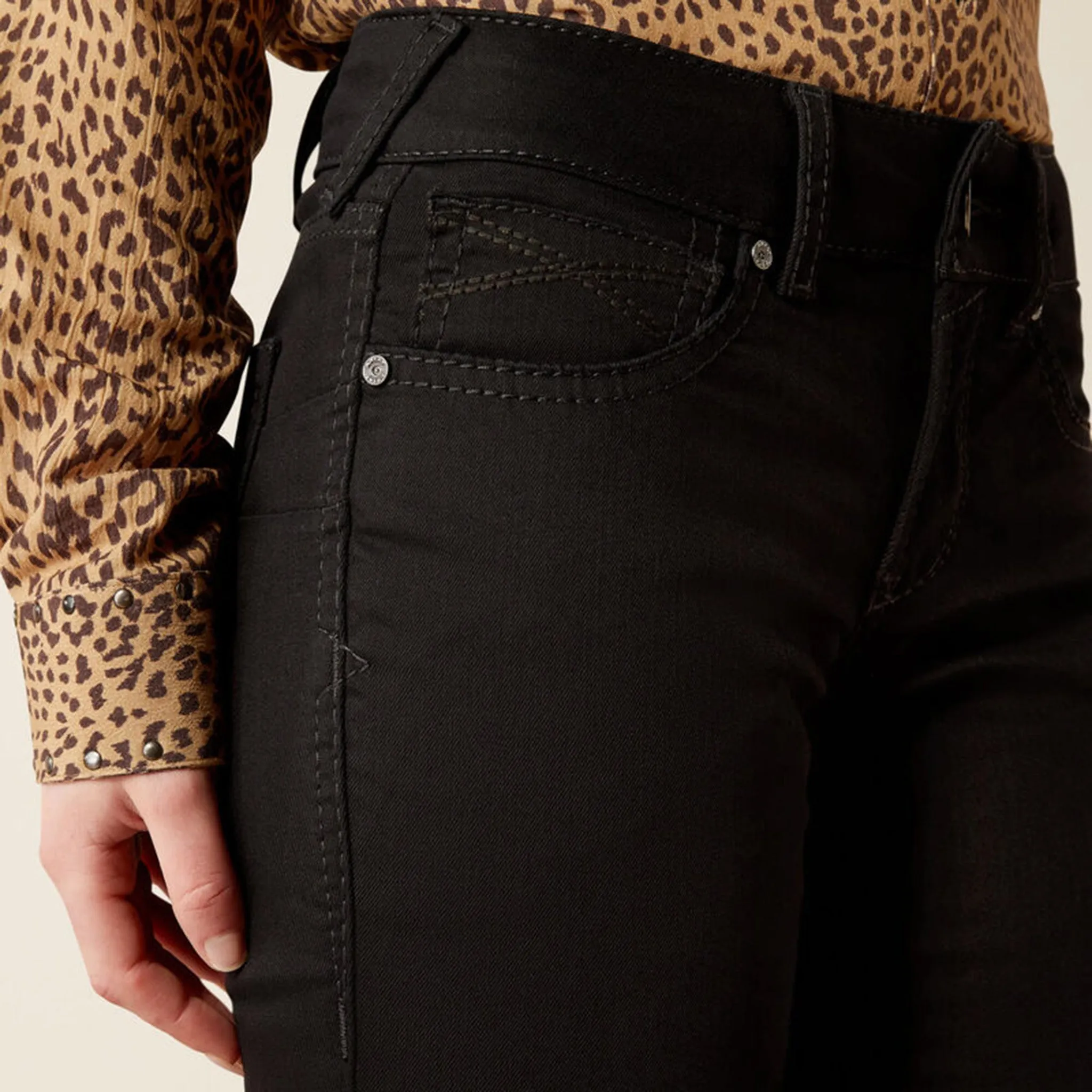 Ariat Damen Perfect Rise Ella Bootcut Jeans in Schwarz
