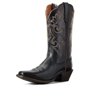 Ariat Damen Round Up Stiefel mit quadratischer Spitze - Limousine Schwarz Ariat Schuhe