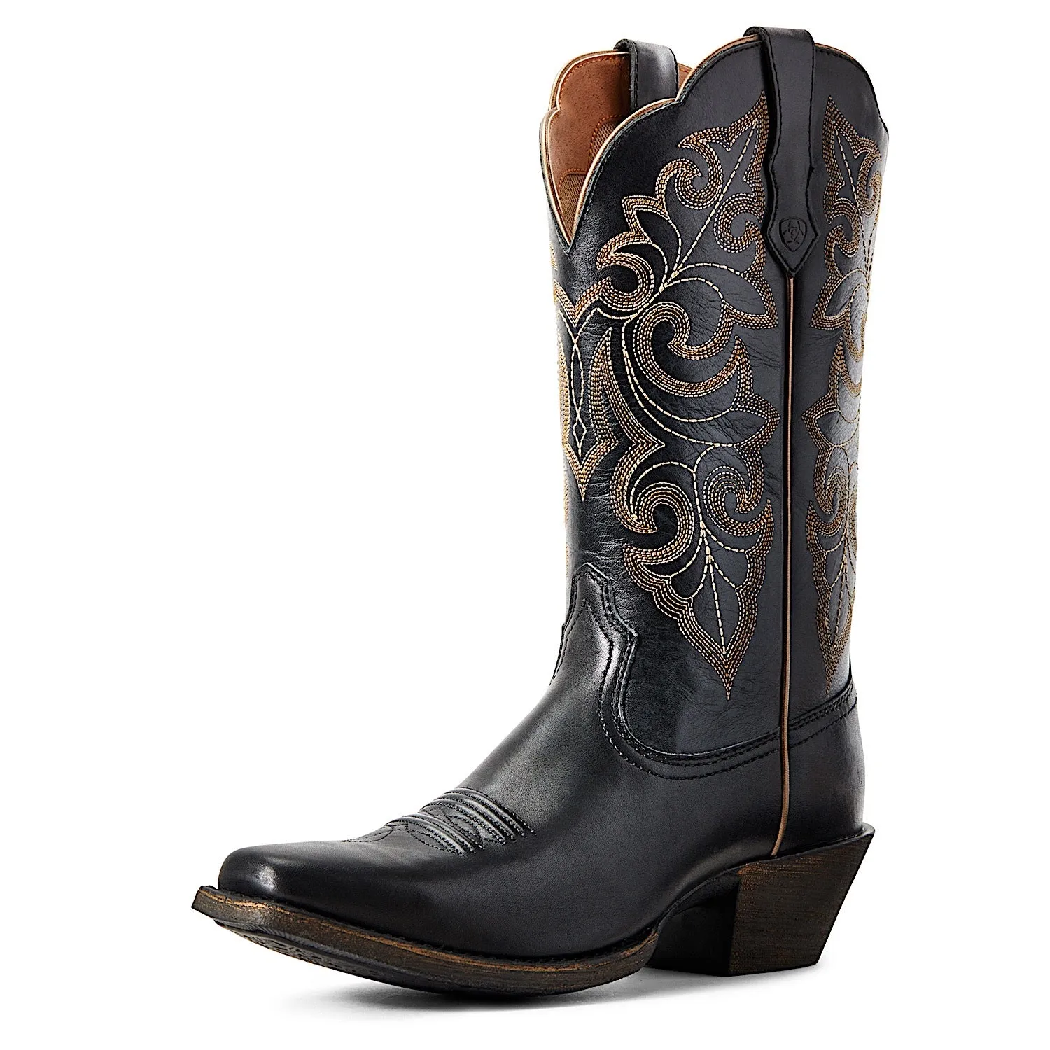 Ariat Damen Round Up Stiefel mit quadratischer Spitze - Limousine Schwarz Ariat Schuhe