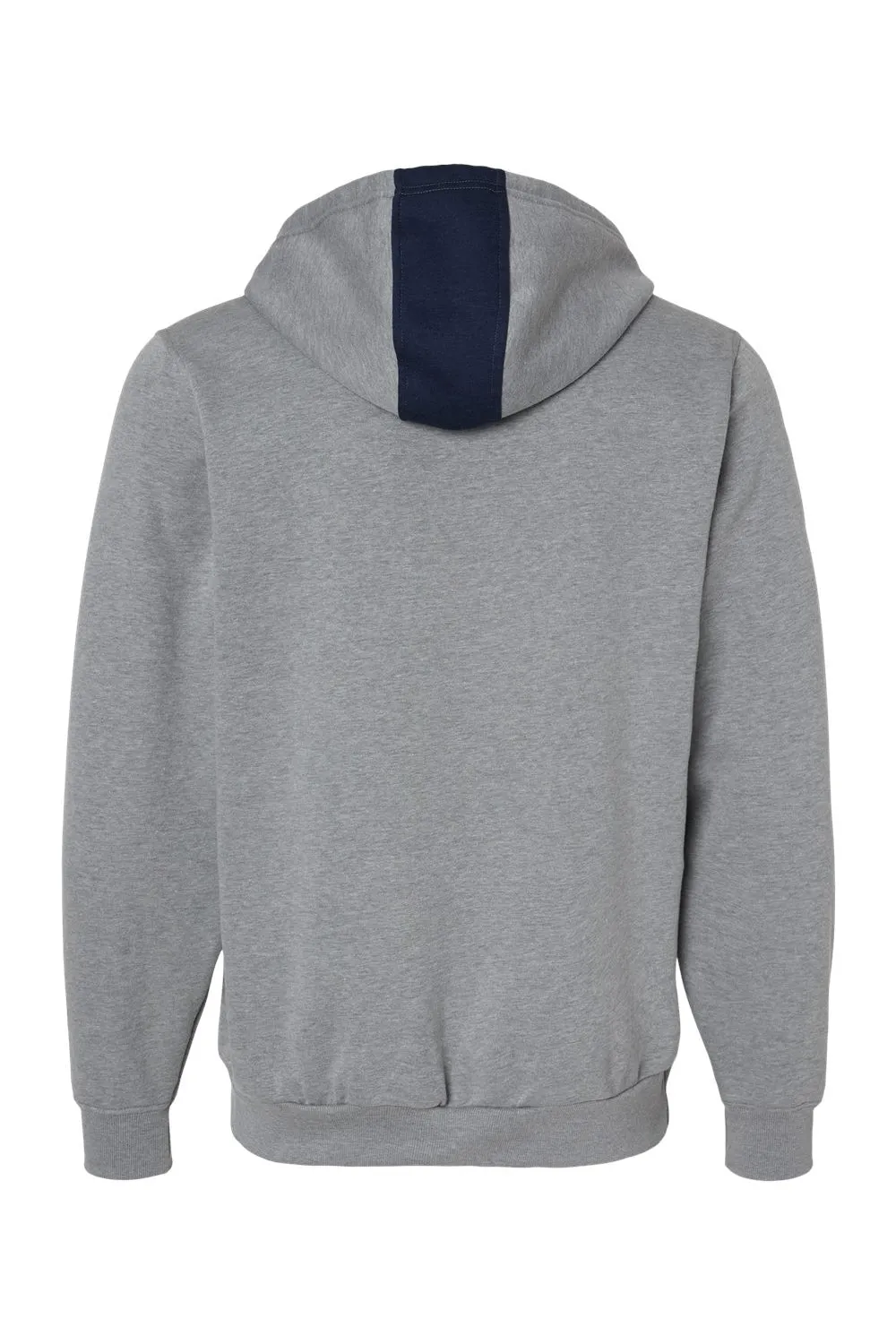 Augusta Sportswear Herren Eco Revive 3-Jahreszeiten Fleece Kapuzenpullover Hoodie mit Beuteltasche - Marineblau/Heather Grau