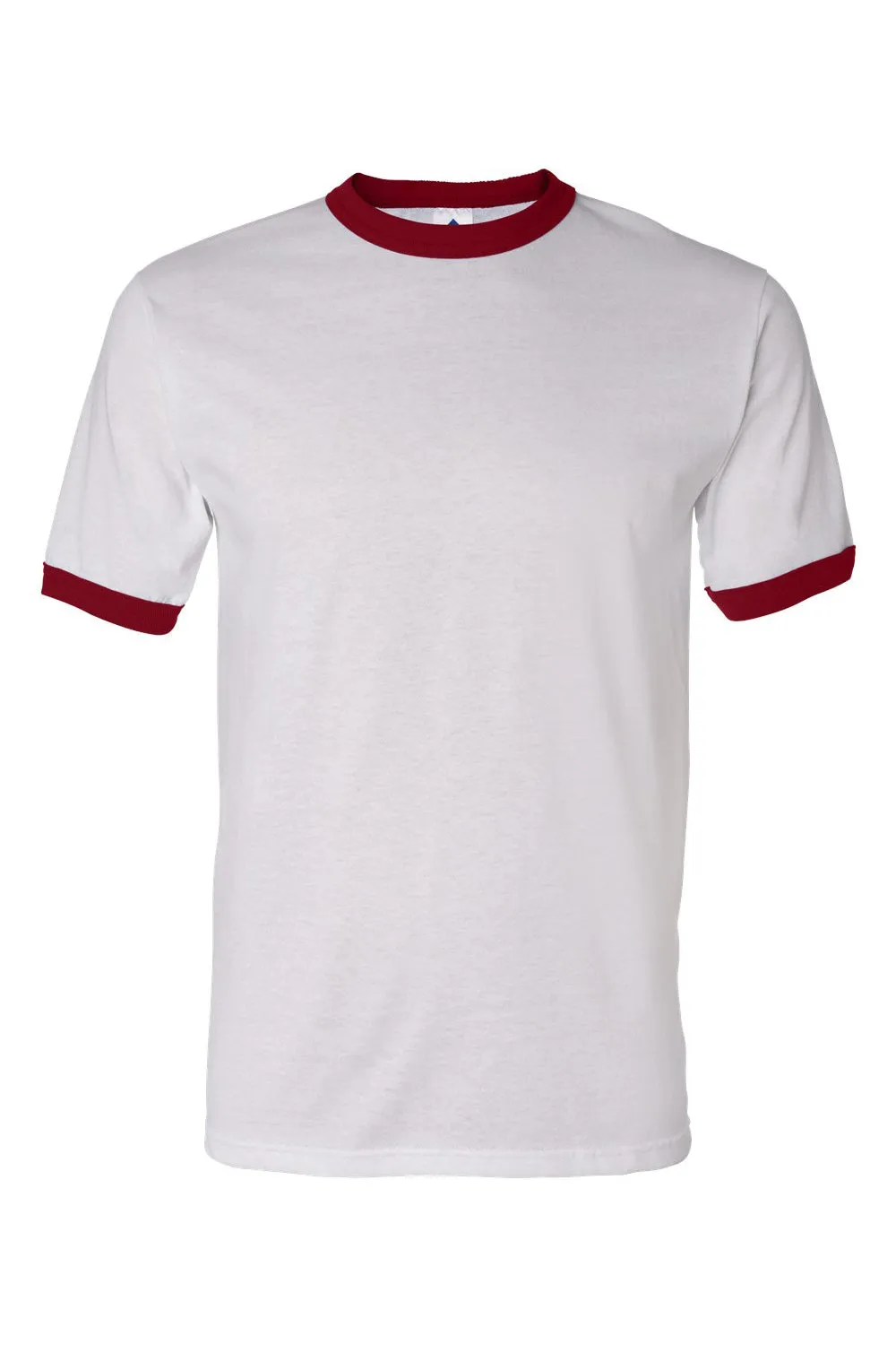 Augusta Sportswear Herren Ringer Kurzarm Rundhals T-Shirt - Weiß/Rot