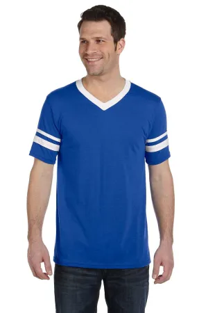 Augusta Sportswear Herren V-Ausschnitt T-Shirt mit kurzen Ärmeln - Königsblau/Weiß