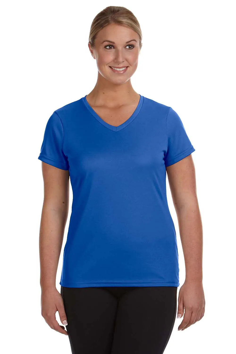 Augusta Sportswear Damen Feuchtigkeitstransportierendes V-Ausschnitt T-Shirt mit kurzen Ärmeln - Königsblau