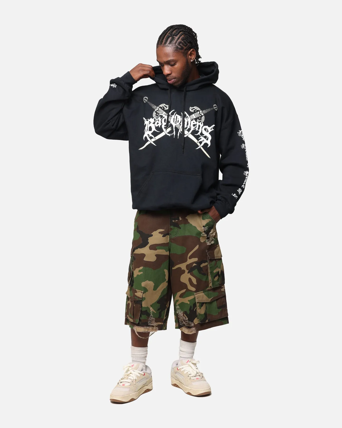 Bad Omens Totenkopf Grab Kapuzenpullover Schwarz