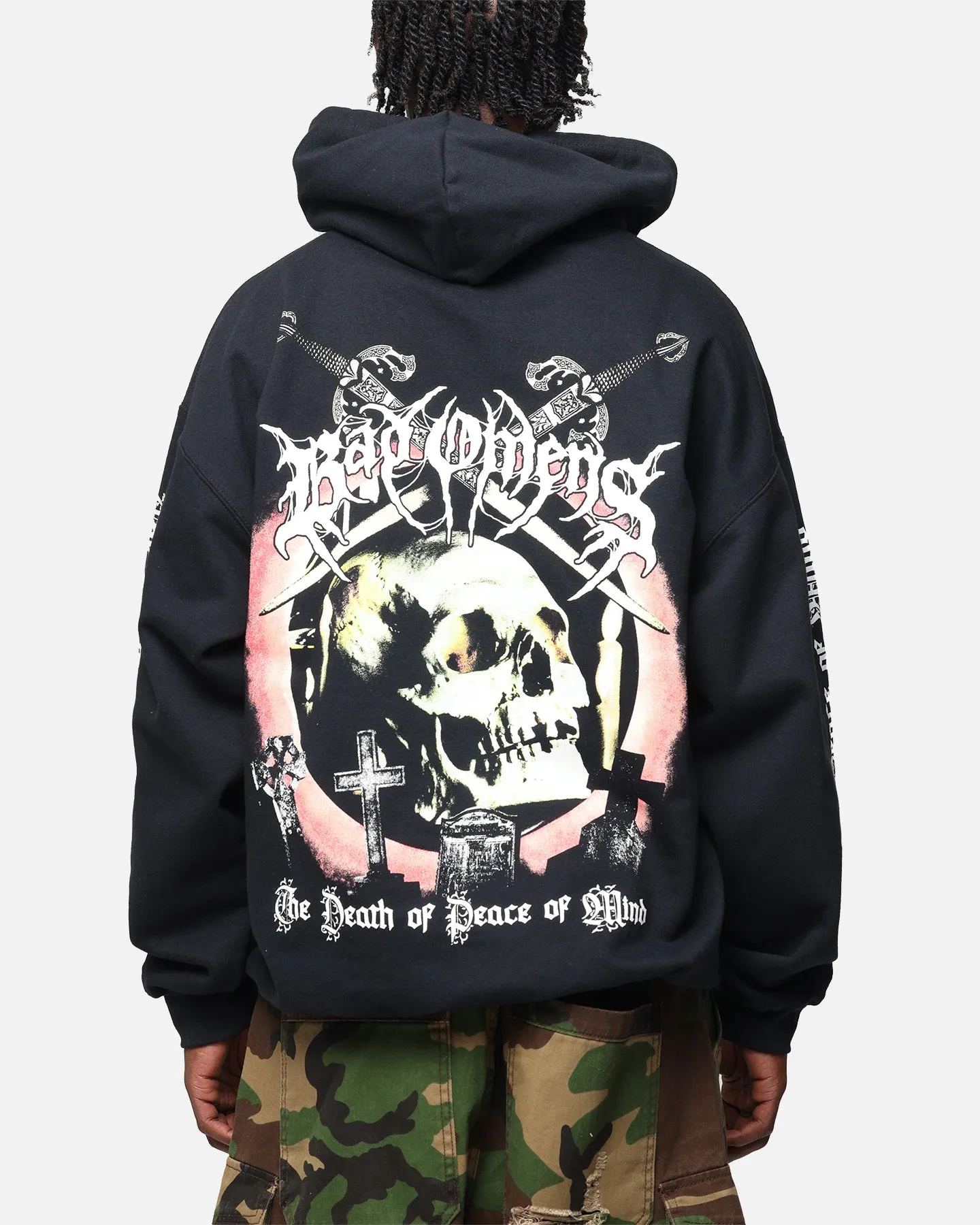 Bad Omens Totenkopf Grab Kapuzenpullover Schwarz