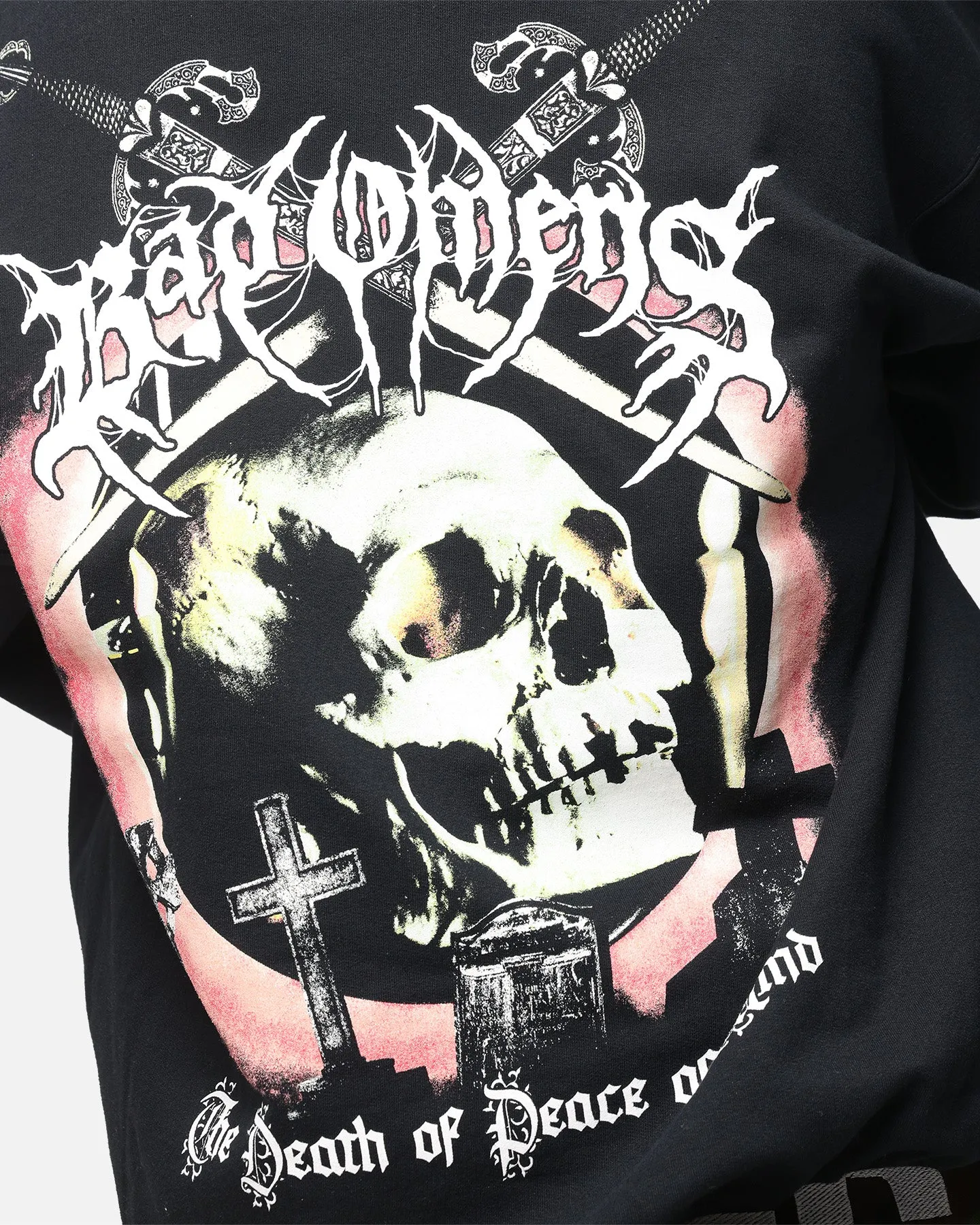 Bad Omens Totenkopf Grab Kapuzenpullover Schwarz