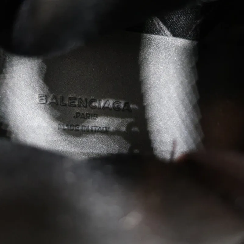 Balenciaga High-Top-Sneakers aus schwarzem Leder & Samt Größe 40