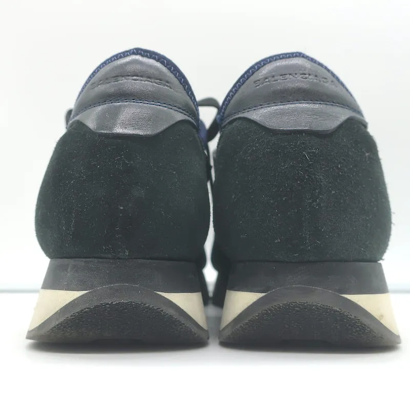 Balenciaga Race Runner Sneakers Marineblau Leder & Mesh Größe 37