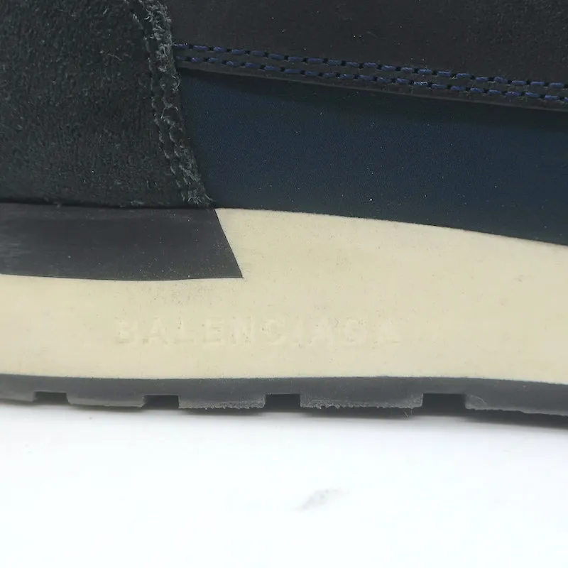 Balenciaga Race Runner Sneakers Marineblau Leder & Mesh Größe 37