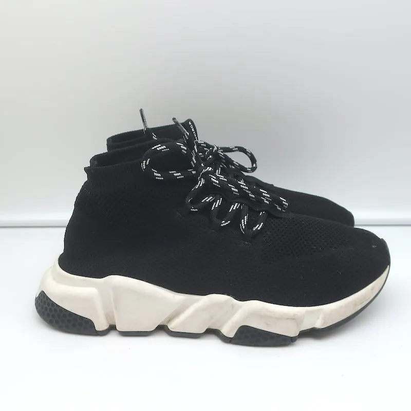 Balenciaga Speed Schnür-Socken-Sneaker Schwarz Strick Größe 39