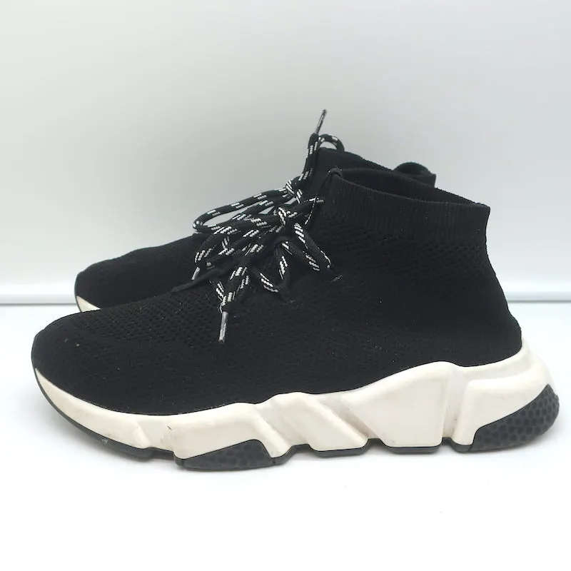 Balenciaga Speed Schnür-Socken-Sneaker Schwarz Strick Größe 39