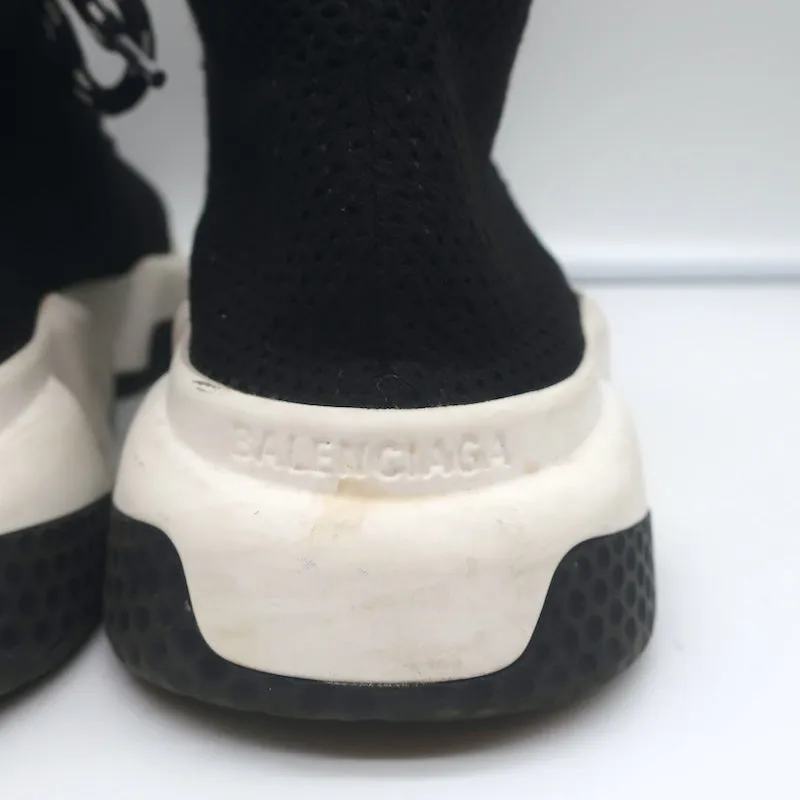 Balenciaga Speed Schnür-Socken-Sneaker Schwarz Strick Größe 39
