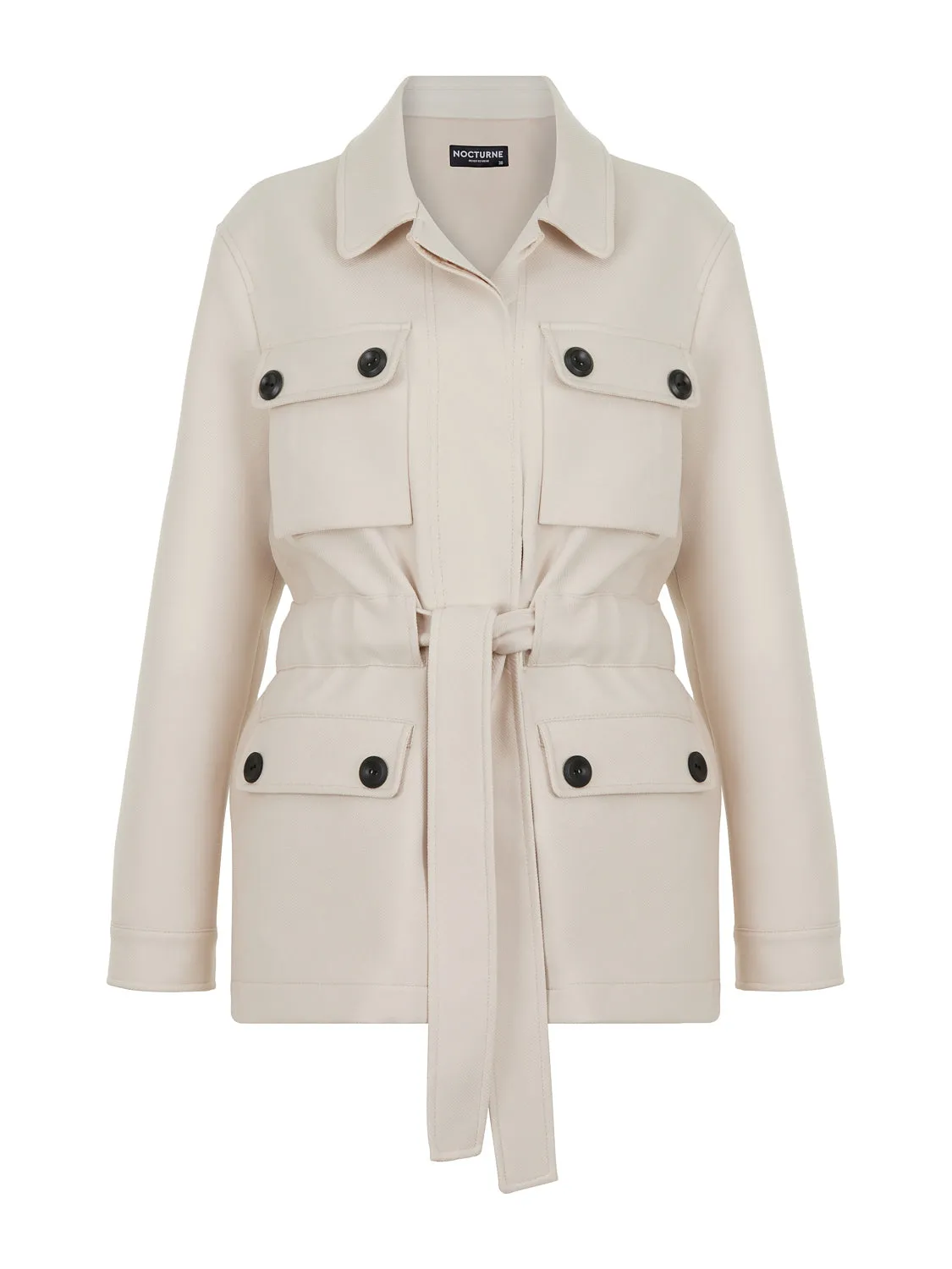 Gürteliger Flauschiger Jacke